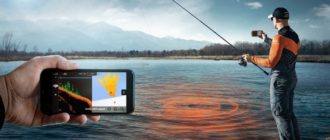 Fishfinder and fisherman