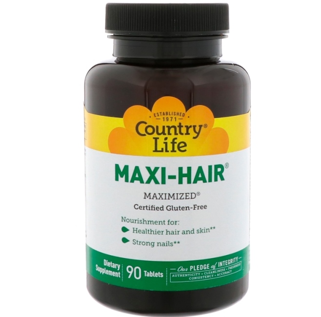 Country Life Maxi-Hair Plus Maximized vitamin complex for hair 90 tablets photo