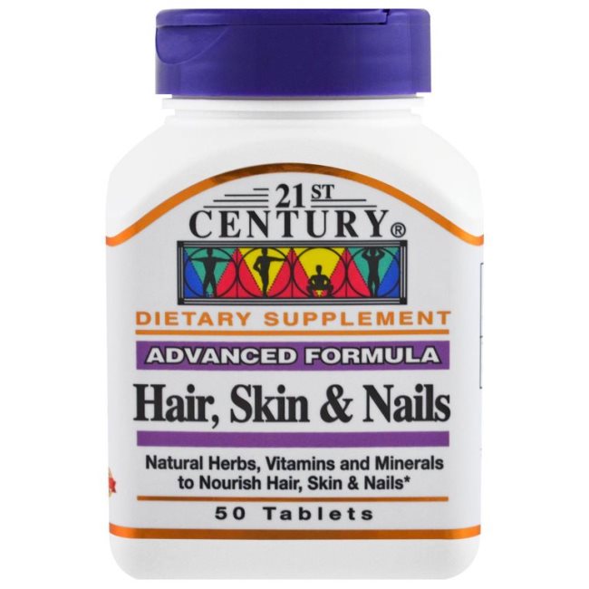 For hair, skin and nails, improved composition, 50 capsules (21 st Century) photo