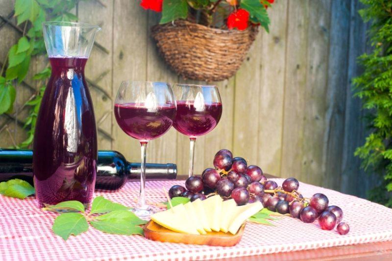 Homemade grape wine photo