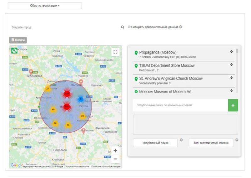 Exemple de configuration géographique